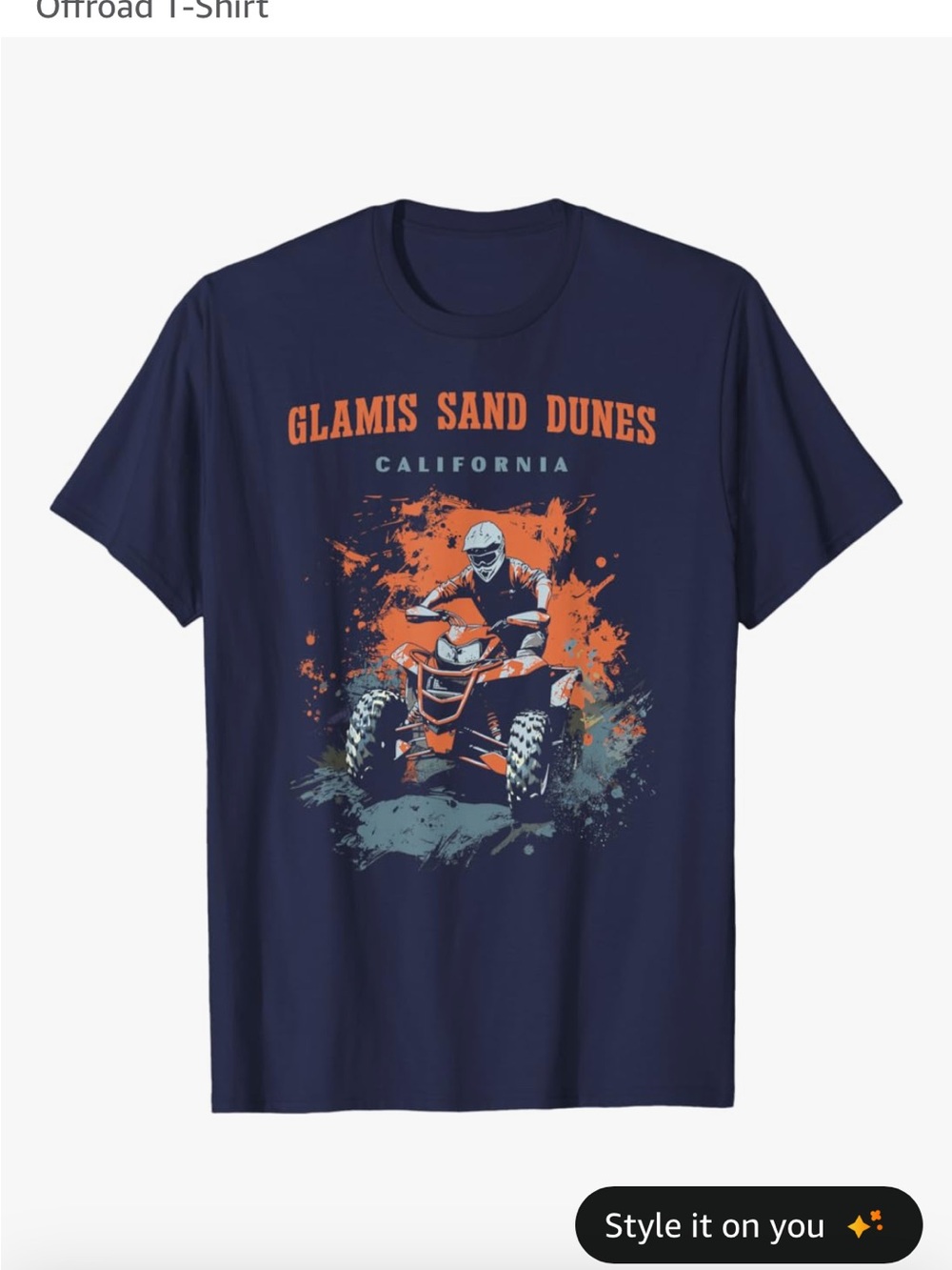 Glamis Sand Dunes California Graphic T-Shirt size S